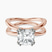 Pre-Designed 10kt Rose Gold Stella Criss Cross Solitaire Lab Diamond Ring