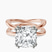 Pre-Designed 10kt Rose Gold Stella Criss Cross Solitaire Lab Diamond Ring
