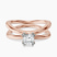 Pre-Designed 18kt Rose Gold Stella Criss Cross Solitaire Lab Diamond Ring