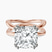 Pre-Designed 14kt Rose Gold Stella Criss Cross Solitaire Lab Diamond Ring