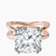 Pre-Designed 10kt Rose Gold Stella Criss Cross Solitaire Lab Diamond Ring