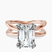 Pre-Designed 10kt Rose Gold Stella Criss Cross Solitaire Lab Diamond Ring