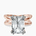 Pre-Designed 14kt Rose Gold Stella Criss Cross Solitaire Lab Diamond Ring