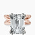 Pre-Designed 18kt Rose Gold Stella Criss Cross Solitaire Lab Diamond Ring