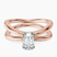 Pre-Designed 14kt Rose Gold Stella Criss Cross Solitaire Lab Diamond Ring