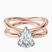 Pre-Designed 10kt Rose Gold Stella Criss Cross Solitaire Lab Diamond Ring