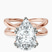 Pre-Designed 14kt Rose Gold Stella Criss Cross Solitaire Lab Diamond Ring