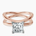 Stella Criss Cross Solitaire Lab Diamond Engagement Ring in 18kt Rose Gold