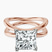 Pre-Designed 10kt Rose Gold Stella Criss Cross Solitaire Lab Diamond Ring