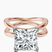 Pre-Designed 10kt Rose Gold Stella Criss Cross Solitaire Lab Diamond Ring