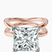 Pre-Designed 14kt Rose Gold Stella Criss Cross Solitaire Lab Diamond Ring