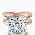 Pre-Designed 10kt Rose Gold Stella Criss Cross Solitaire Lab Diamond Ring