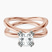 Pre-Designed 10kt Rose Gold Stella Criss Cross Solitaire Lab Diamond Ring