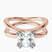 Pre-Designed 14ct Rose Gold Stella Criss Cross Solitaire Lab Diamond Ring
