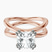 Pre-Designed 10kt Rose Gold Stella Criss Cross Solitaire Lab Diamond Ring