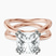 Pre-Designed 18kt Rose Gold Stella Criss Cross Solitaire Lab Diamond Ring