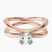 Pre-Designed 10kt Rose Gold Stella Criss Cross Solitaire Lab Diamond Ring