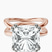 Pre-Designed 10kt Rose Gold Stella Criss Cross Solitaire Lab Diamond Ring