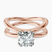 Pre-Designed 10kt Rose Gold Stella Criss Cross Solitaire Lab Diamond Ring