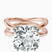 Pre-Designed 14kt Rose Gold Stella Criss Cross Solitaire Lab Diamond Ring