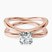 Pre-Designed 14kt Rose Gold Stella Criss Cross Solitaire Lab Diamond Ring