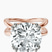 Pre-Designed 14kt Rose Gold Stella Criss Cross Solitaire Lab Diamond Ring