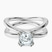 Pre-Designed 14kt White Gold Stella Criss Cross Solitaire Lab Diamond Ring