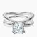Stella Criss Cross Solitaire Lab Diamond Engagement Ring in 10kt White Gold