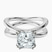 Pre-Designed 14kt White Gold Stella Criss Cross Solitaire Lab Diamond Ring