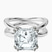 Pre-Designed 14kt White Gold Stella Criss Cross Solitaire Lab Diamond Ring