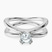 Pre-Designed 14kt White Gold Stella Criss Cross Solitaire Lab Diamond Ring