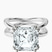 Pre-Designed 14kt White Gold Stella Criss Cross Solitaire Lab Diamond Ring