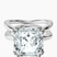 Pre-Designed 14kt White Gold Stella Criss Cross Solitaire Lab Diamond Ring