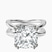 Pre-Designed 14kt White Gold Stella Criss Cross Solitaire Lab Diamond Ring