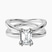 Pre-Designed 14kt White Gold Stella Criss Cross Solitaire Lab Diamond Ring