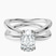 Pre-Designed 14kt White Gold Stella Criss Cross Solitaire Lab Diamond Ring