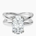 Pre-Designed 14kt White Gold Stella Criss Cross Solitaire Lab Diamond Ring