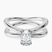 Pre-Designed 14kt White Gold Stella Criss Cross Solitaire Lab Diamond Ring
