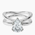 Pre-Designed 14kt White Gold Stella Criss Cross Solitaire Lab Diamond Ring