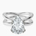 Pre-Designed 14kt White Gold Stella Criss Cross Solitaire Lab Diamond Ring