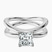 Pre-Designed 14kt White Gold Stella Criss Cross Solitaire Lab Diamond Ring