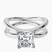 Stella Criss Cross Solitaire Lab Diamond Engagement Ring in 10kt White Gold