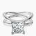 Pre-Designed 14kt White Gold Stella Criss Cross Solitaire Lab Diamond Ring