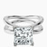 Pre-Designed 14kt White Gold Stella Criss Cross Solitaire Lab Diamond Ring