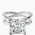 Pre-Designed 14kt White Gold Stella Criss Cross Solitaire Lab Diamond Ring