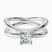 Pre-Designed 14kt White Gold Stella Criss Cross Solitaire Lab Diamond Ring