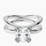 Stella Criss Cross Solitaire Lab Diamond Engagement Ring in 10kt White Gold