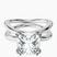 Pre-Designed 14kt White Gold Stella Criss Cross Solitaire Lab Diamond Ring