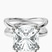 Pre-Designed 14kt White Gold Stella Criss Cross Solitaire Lab Diamond Ring
