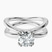 Pre-Designed 14kt White Gold Stella Criss Cross Solitaire Lab Diamond Ring